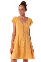  Mid-length Yellow Dress