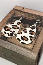  Leather Leopard Earrings
