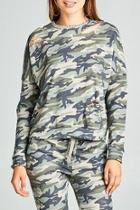  Camouflage Distressed Sweater