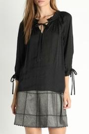  Polka-dot Textured Top
