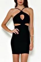  Keyhole Cutout Dress