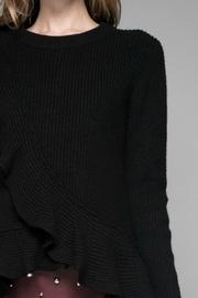  Ruffle Black Sweater