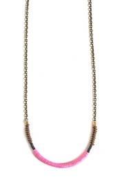  Pink Brass Necklace