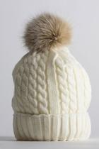  Ivory Pom Hat
