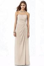  Strapless Rouched Bridesmaid
