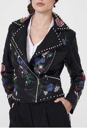  Embroidered Moto Jacket