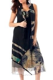  Button Mosaic Maxi-dress