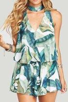  Tropical Collar Top