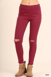  High-waist Knee-cut Jeggings