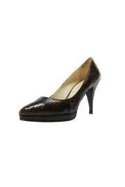  Brown Python Pump