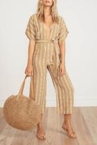  Flared Striped Jumpsuit