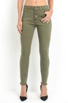  Olive Button Fly Jeans