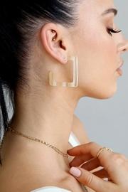  Resin Squared-off Earrings