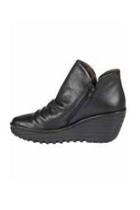  Side Zip Leather Bootie
