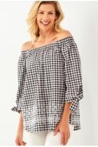  Woven Gingham Top