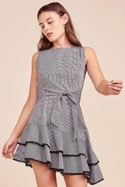  Gingham Tie-front Dress