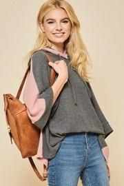  Over-sized Color Block Poncho