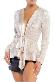  Shiny Ruffle Blouse