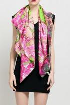  Abstract Silk Square Scarf