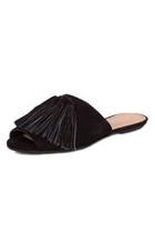  Black Suede Slippers