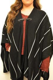  Black Knit Poncho