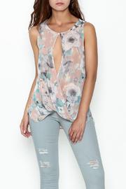  Floral Open Blouse