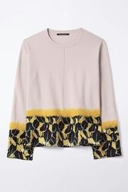  Flower Print Hem Top