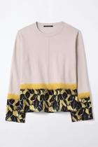  Flower Print Hem Top