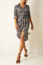  Grey Leopard Shirt-dress