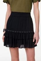  Grommet Ruffle Skirt
