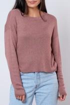  O-neck Cropped Pullover