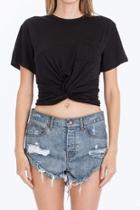  Knotted Cropped Top
