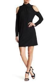  Mock Neck Shoulder Dress