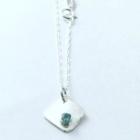  Aquamarine Sterling Silver Necklace