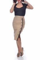  Sarina Button Skirt