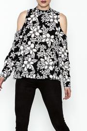  Cold Shoulder Printed Blouse