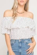  Off-shoulder Star Top