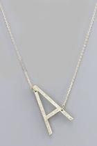  Tilted Inital Necklace