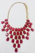  Burgundy Jewels Necklace