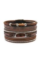  Topaz-stone Leather Trendy-bracelet