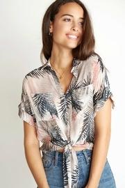  Sunset Palm Cap Sleeve