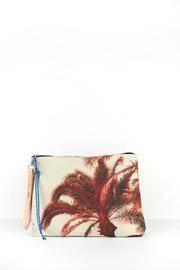  Printed Canvas Clutch