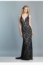  Navy Lace Gown