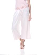  Satin Ankle Pant With Rib Waistband And Adjustable Drawstring