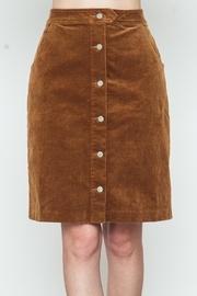  Button Down Camel Skirt