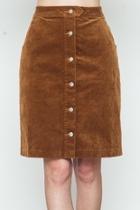  Button Down Camel Skirt