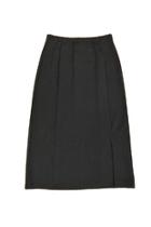  Black One-slit Skirt