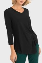  V-neck Knot Detail Top
