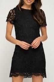  Crochet Lace-overlay Dress