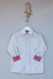  White/red Button Down